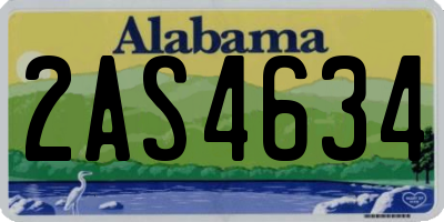 AL license plate 2AS4634