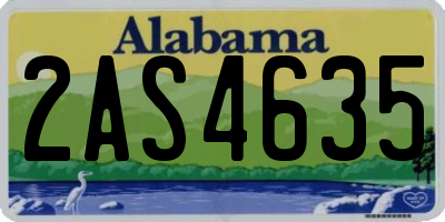 AL license plate 2AS4635