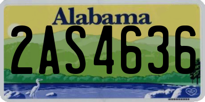 AL license plate 2AS4636