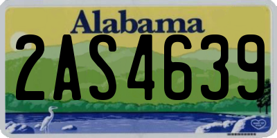 AL license plate 2AS4639