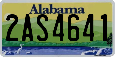 AL license plate 2AS4641
