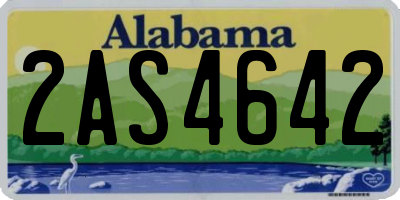 AL license plate 2AS4642