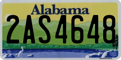 AL license plate 2AS4648