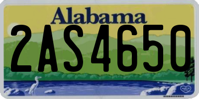 AL license plate 2AS4650