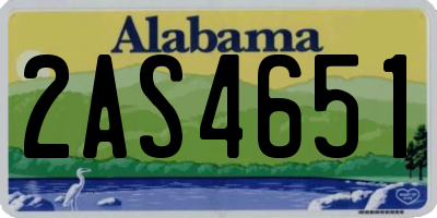 AL license plate 2AS4651