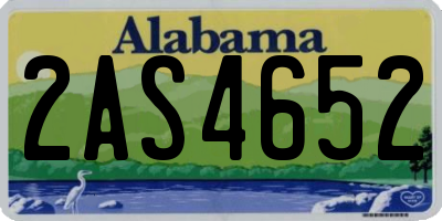 AL license plate 2AS4652