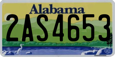 AL license plate 2AS4653
