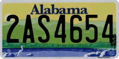 AL license plate 2AS4654