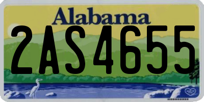 AL license plate 2AS4655