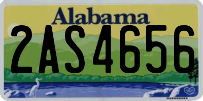 AL license plate 2AS4656