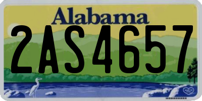 AL license plate 2AS4657