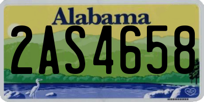 AL license plate 2AS4658
