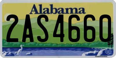 AL license plate 2AS4660