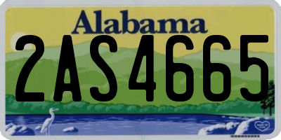 AL license plate 2AS4665