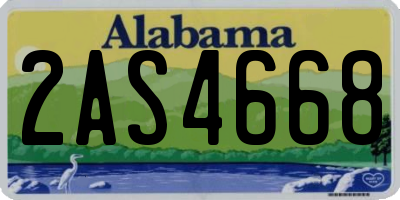 AL license plate 2AS4668