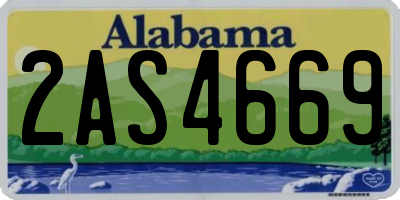 AL license plate 2AS4669