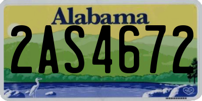 AL license plate 2AS4672