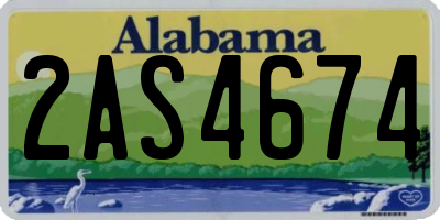 AL license plate 2AS4674
