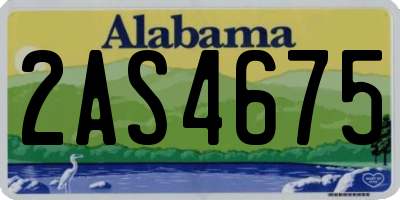 AL license plate 2AS4675