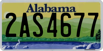AL license plate 2AS4677