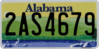 AL license plate 2AS4679