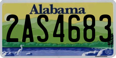 AL license plate 2AS4683