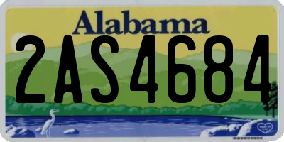 AL license plate 2AS4684