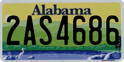 AL license plate 2AS4686