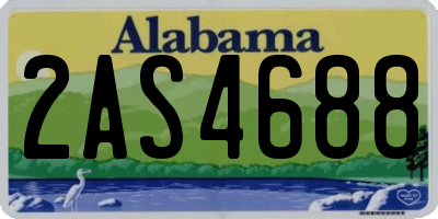 AL license plate 2AS4688