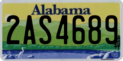 AL license plate 2AS4689
