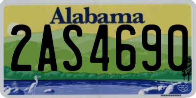AL license plate 2AS4690