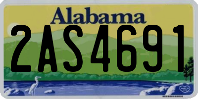 AL license plate 2AS4691