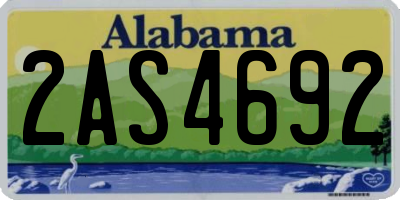 AL license plate 2AS4692