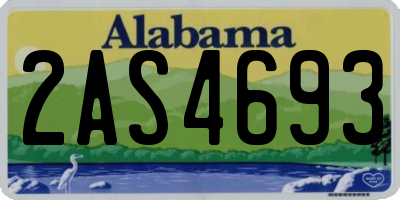 AL license plate 2AS4693