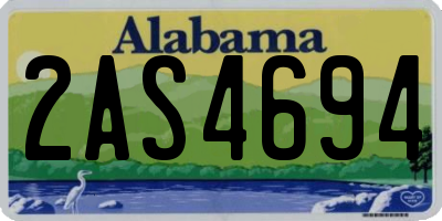AL license plate 2AS4694