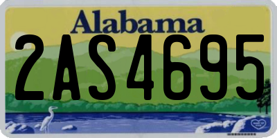 AL license plate 2AS4695