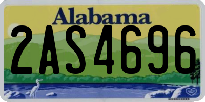 AL license plate 2AS4696