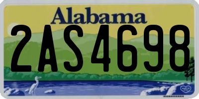 AL license plate 2AS4698
