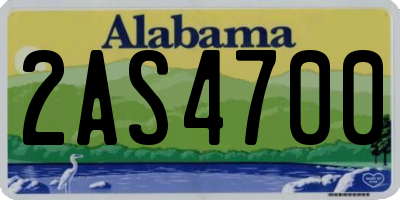AL license plate 2AS4700