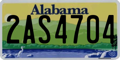 AL license plate 2AS4704