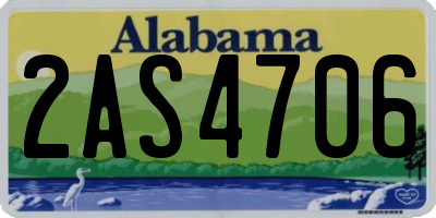 AL license plate 2AS4706