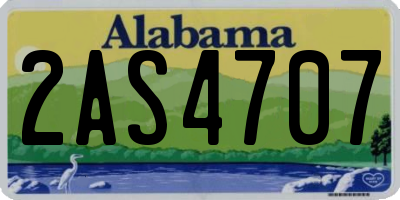 AL license plate 2AS4707