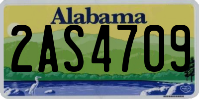 AL license plate 2AS4709