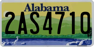 AL license plate 2AS4710