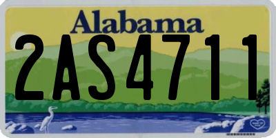 AL license plate 2AS4711