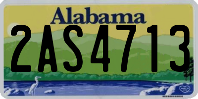 AL license plate 2AS4713