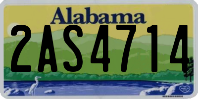 AL license plate 2AS4714