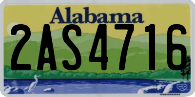 AL license plate 2AS4716