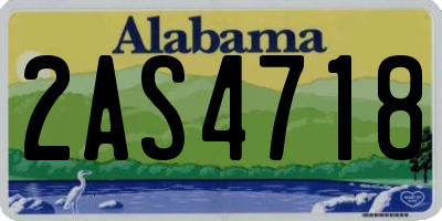 AL license plate 2AS4718