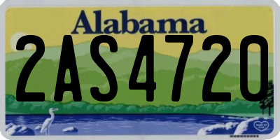 AL license plate 2AS4720